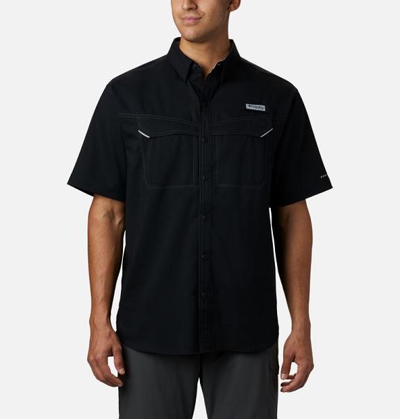 Columbia Low Drag Offshore Shirts Black For Men's NZ28947 New Zealand